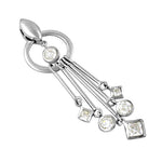 将图像加载到图库查看器中， Silver Dangle Pendant with Cubic Zirconia | Women's Fashion Jewelry
