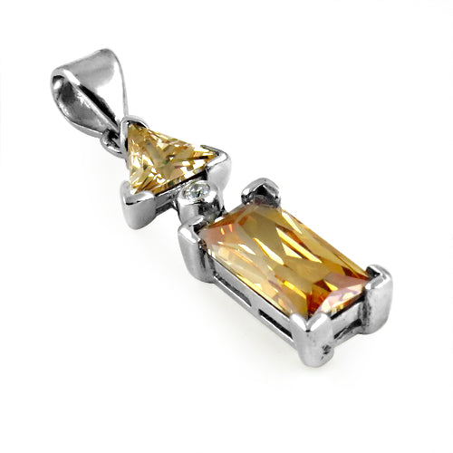 925 silver citrine pendant for women | gemstone jewelry