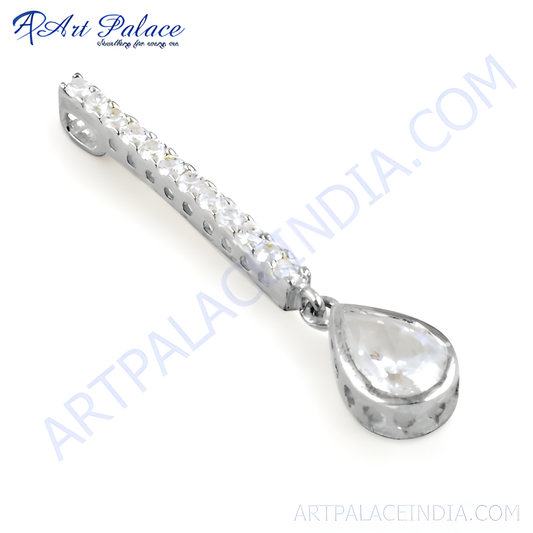 Classic 925 Silver Pendant With Cubic Zirconia