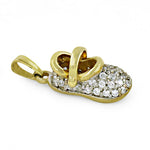 将图像加载到图库查看器中， gold plating Crystal Baby Shoe Pendant for Women | Charm Jewelry

