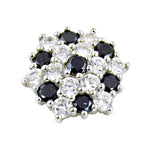 将图像加载到图库查看器中， 925 Silver Black &amp; White Stone Stud Earrings | Women's Jewelry
