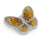 将图像加载到图库查看器中， Silver Butterfly Brooch | Crystal Embellished | Gift for Her
