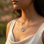 Load image into Gallery viewer, 925 Silver Cubic Zirconia Circle Pendant for Women | Gift Jewelry
