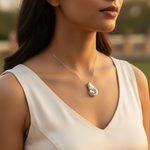 将图像加载到图库查看器中， Silver Aquamarine Pendant for Women | Gemstone Jewelry Gift

