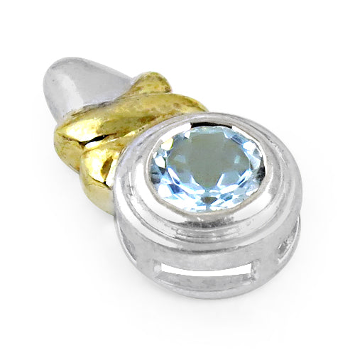Silver Aquamarine Pendant for Women | Gemstone Jewelry Gift