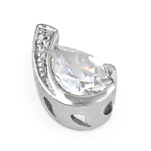 925 Silver Pear Cut CZ Pendant for Women | Fashion Jewelry