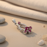 将图像加载到图库查看器中， Silver Ruby Pendant for Women | Ruby Jewelry Gift
