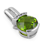 Load image into Gallery viewer, 925 Silver Peridot Pendant for Women | Green Gemstone Jewelry
