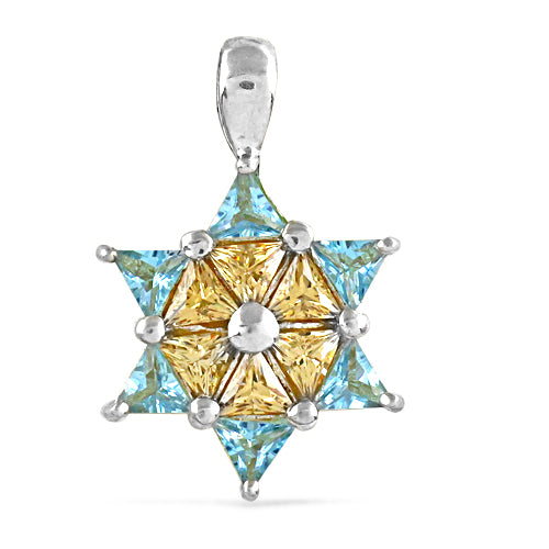 925 silver gemstone star pendant for women | fine jewelry