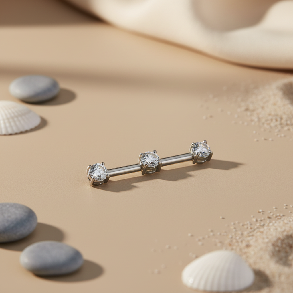 Silver Cubic Zirconia Bar Pendant for Women | Daily Wear Jewelry