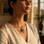 Load image into Gallery viewer, 925 Silver Gemstone Flower Pendant for Women | Elegant Jewelry
