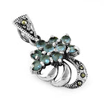 Load image into Gallery viewer, 925 Silver Gemstone Flower Pendant for Women | Elegant Jewelry

