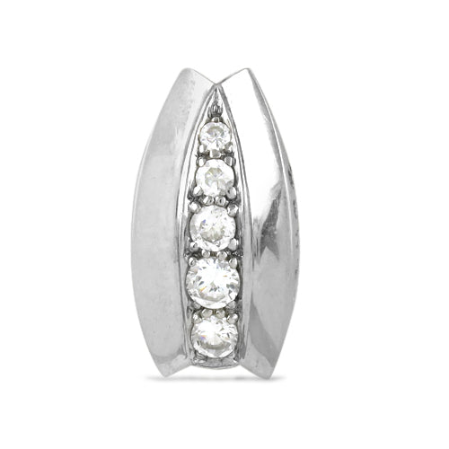 Silver cubic zirconia pendant for women | modern jewelry