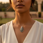 将图像加载到图库查看器中， 925 Silver Pearl &amp; Marcasite Pendant for Women | Elegant Jewelry
