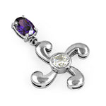 将图像加载到图库查看器中， 925 Silver Amethyst Pendant for Women | Gemstone Jewelry Gift
