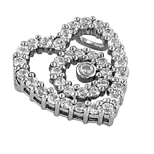 925 Silver Diamond Heart Pendant for Women | Gift Jewelry