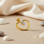 将图像加载到图库查看器中， gold plating Heart Diamond Pendant for Women | Elegant Jewelry Gift
