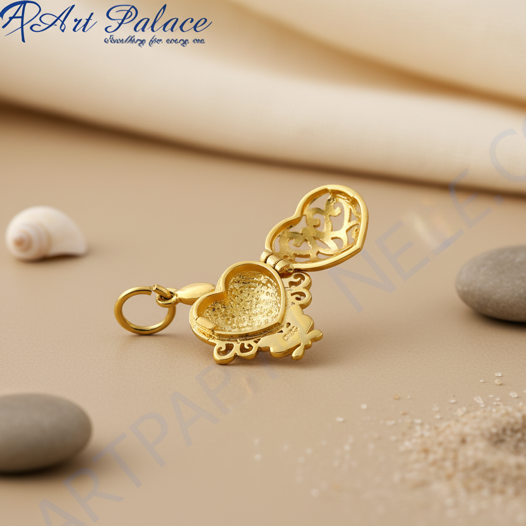 18k gold heart pendant | locket necklace for women | gift