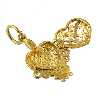 Gold plating heart pendant | locket necklace for women | gift