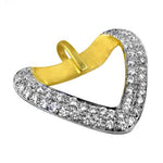 Load image into Gallery viewer, Diamond Heart Pendant in gold plating and Silver for Women
