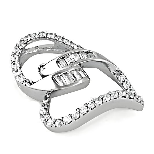 Heart Style Cz Gemstone Silver Pendant