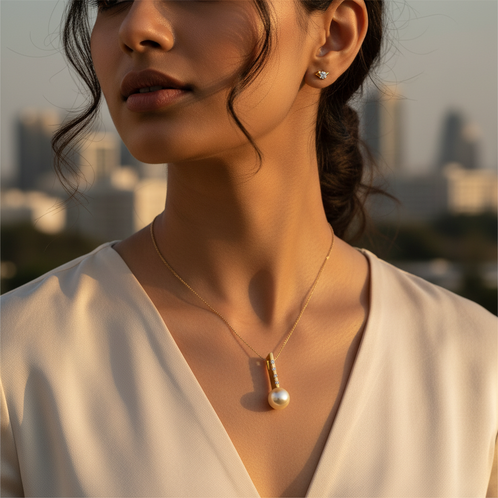 gold plating Pearl Pendant Necklace | gold plating Jewelry for Women | Gift