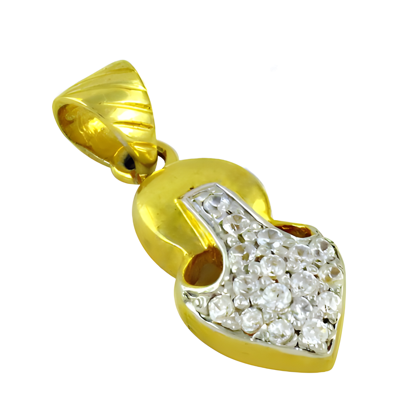 Antique Style Cz Gold Plated Silver Pendant