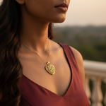 Load image into Gallery viewer, gold plating Heart Pendant with White Gemstones for Women
