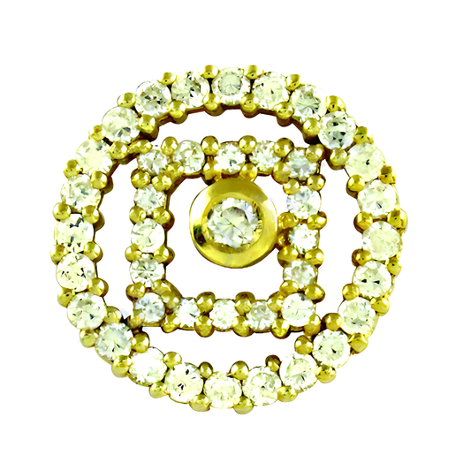 Inspired Cz Gemstone Gold Plated Silver Pendant