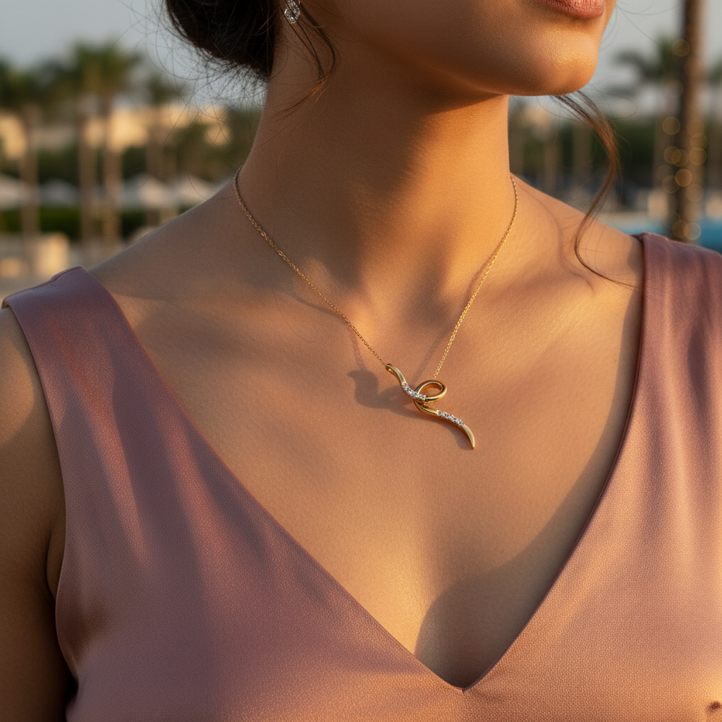 gold plating Diamond Pendant for Women | Modern Jewelry Gift