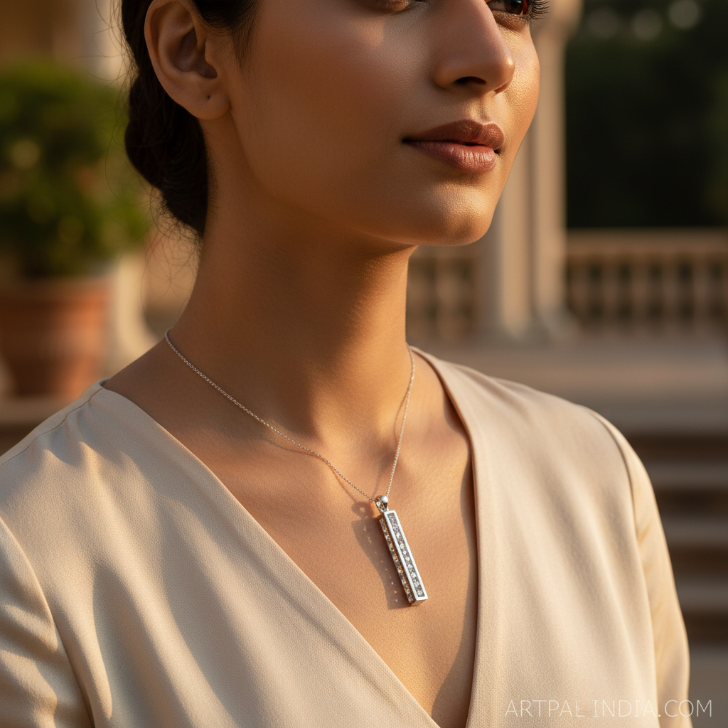 925 silver cubic zirconia pendant for women | modern jewelry