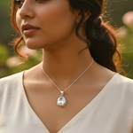 将图像加载到图库查看器中， 925 Silver Oval Cut CZ Pendant for Women | Elegant Jewelry
