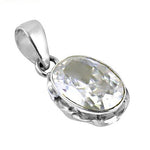 将图像加载到图库查看器中， 925 Silver Oval Cut CZ Pendant for Women | Elegant Jewelry
