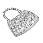 将图像加载到图库查看器中， Silver Padlock Charm Pendant | Cubic Zirconia | For Women
