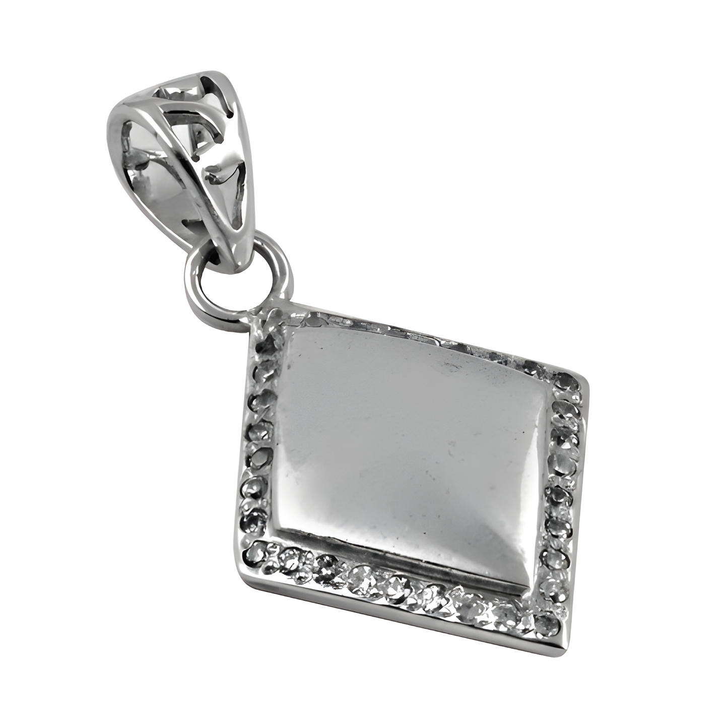 Delicate Silver Pendant With Cubic Zirconia