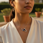 将图像加载到图库查看器中， 925 Silver Sapphire &amp; Diamond Pendant for Women | Gift Jewelry

