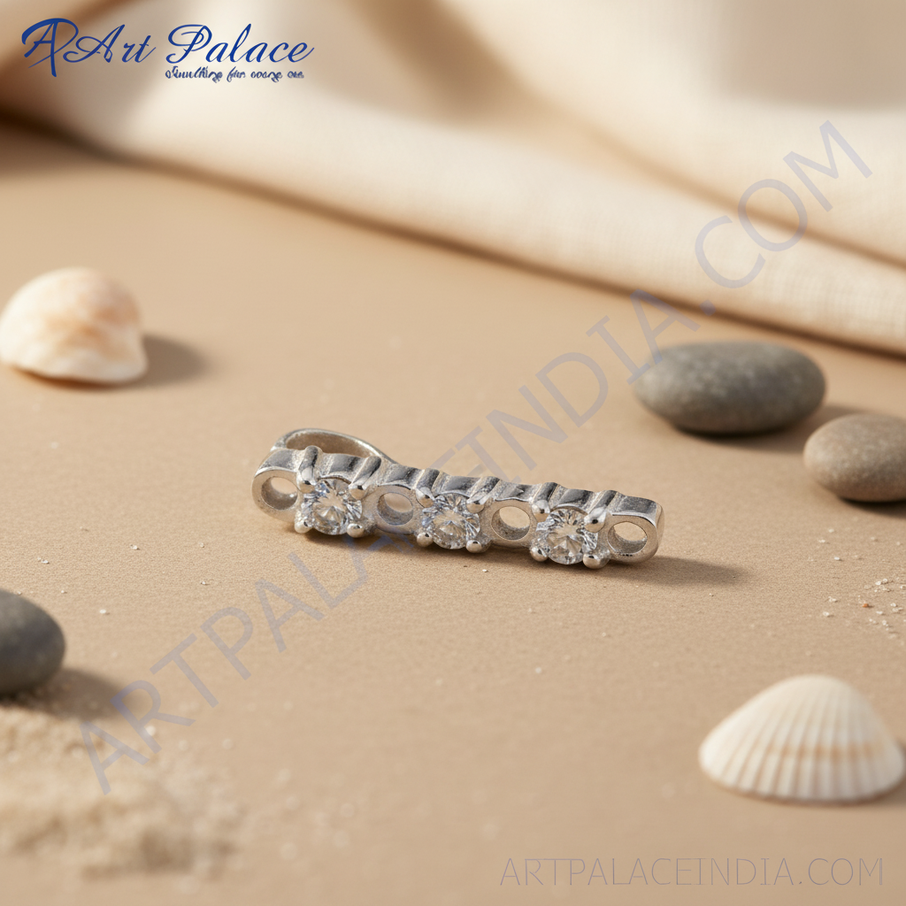 925 silver cubic zirconia pendant for women | daily wear