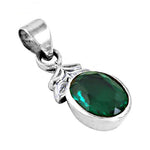 将图像加载到图库查看器中， 925 Silver Green Gemstone Pendant for Women | Gift Jewelry
