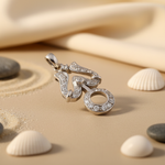 将图像加载到图库查看器中， Silver Om Pendant Necklace with Cubic Zirconia | Women's Jewelry Gift

