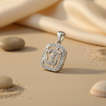 Load image into Gallery viewer, 925 Silver Om Pendant for Women | Diamond Accent | Religious Jewelry
