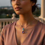 Load image into Gallery viewer, 925 Silver Opal &amp; Amethyst Pendant for Women | Gemstone Jewelry

