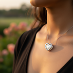 将图像加载到图库查看器中， Silver Heart Pearl Pendant for Women | Daily Wear Necklace
