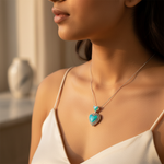 将图像加载到图库查看器中， 925 Silver Heart Opal Pendant Necklace | Women's Gift
