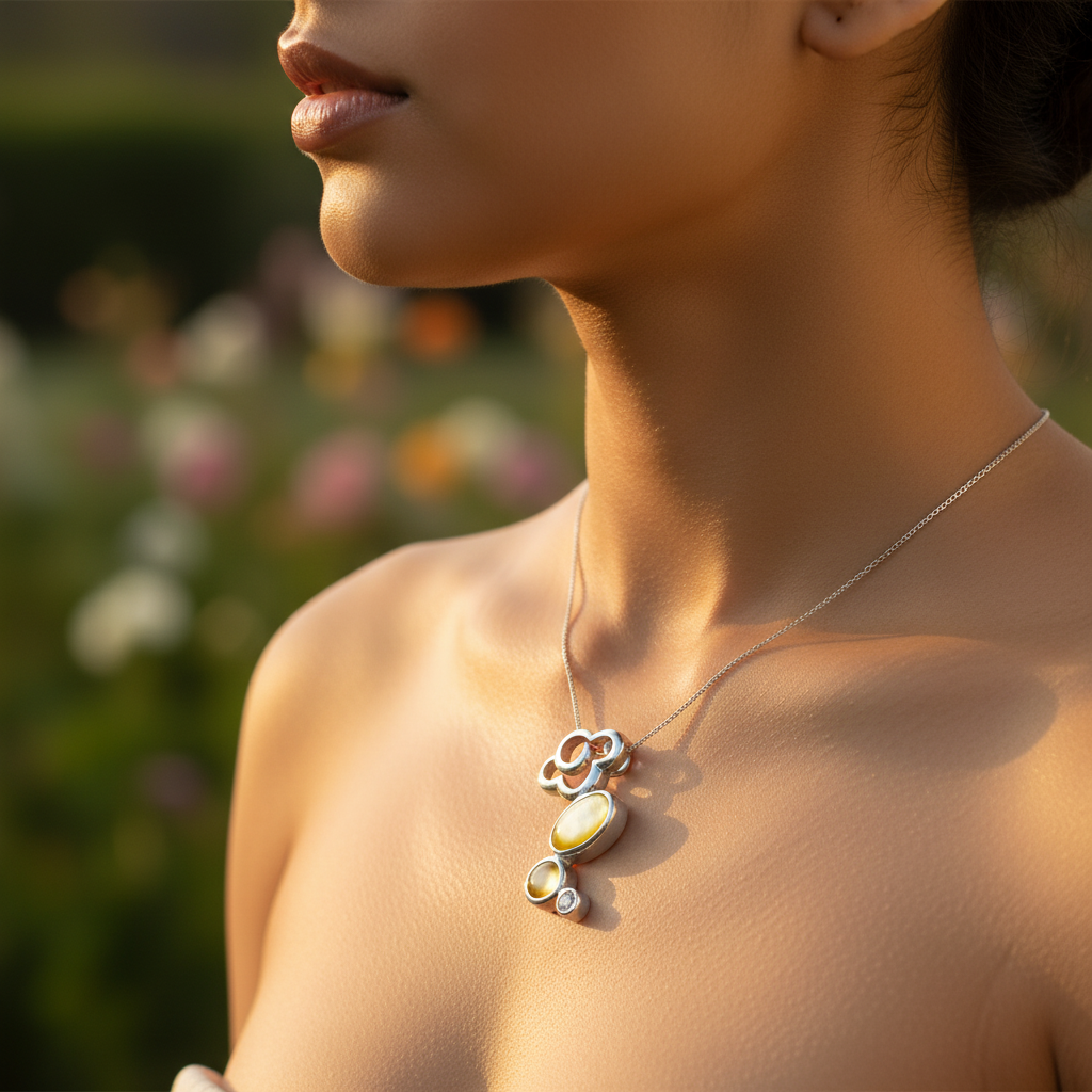 925 Silver Mother of Pearl Pendant for Women | Gift Jewelry