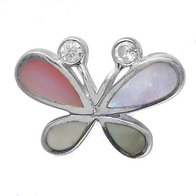 Silver Butterfly Pendant with Gemstones | Women's Gift Jewelry