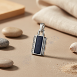 将图像加载到图库查看器中， Silver Blue Sandstone Pendant Necklace for Women | Gift Jewelry

