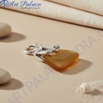 Load image into Gallery viewer, 925 Silver Amber Pendant for Women | Gemstone Jewelry
