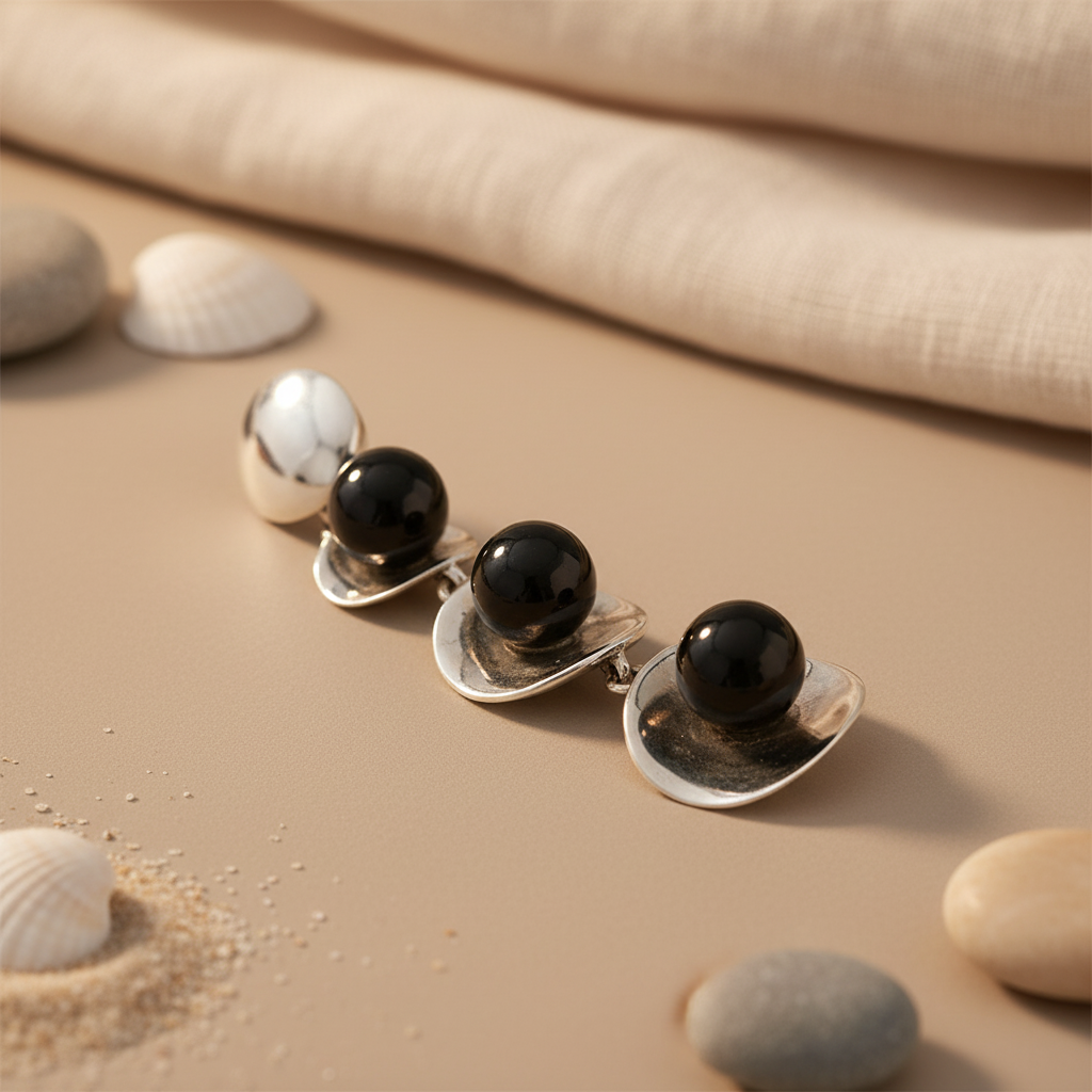 Silver Pearl Bracelet for Women | Black Pearl Jewelry Gift
