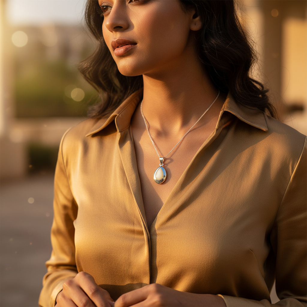 925 Silver Mother of Pearl Pendant for Women | Gift