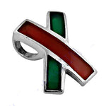 将图像加载到图库查看器中， 925 Silver Red &amp; Green Gemstone Pendant | For Women
